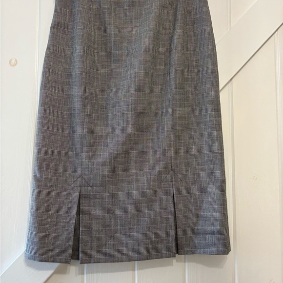 Pendleton Wool Glen Plaid Prince of Wales Check Gray Skirt Tailored Career 6 - Picture 4 of 8